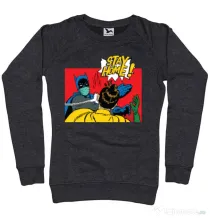 Bluza ADLER dama Stay home Robin Negru melanj