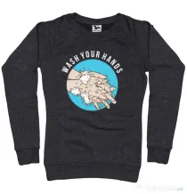 Bluza ADLER dama Wash your hands 2 Negru melanj
