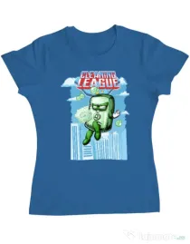 Tricou ADLER dama Cleaning league Soap Albastru azuriu