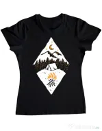 Tricou ADLER dama Beauty night Negru