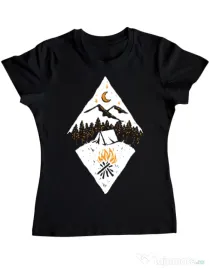 Tricou ADLER dama Beauty night Negru