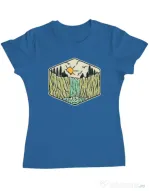 Tricou ADLER dama Beauty waterfall Albastru azuriu