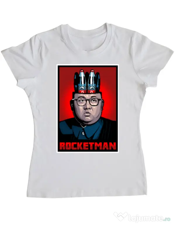 Tricou ADLER dama Rocketman Alb