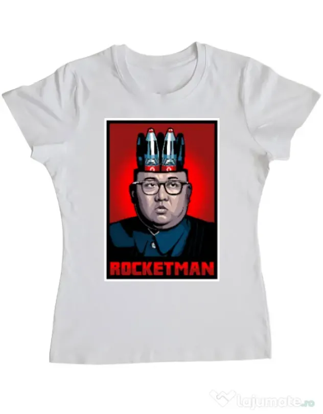 Tricou ADLER dama Rocketman Alb