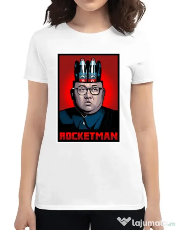 Tricou ADLER dama Rocketman Alb