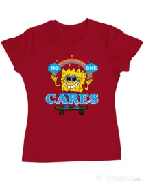Tricou ADLER dama No one cares Rosu