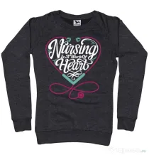 Bluza ADLER dama Work of heart Negru melanj