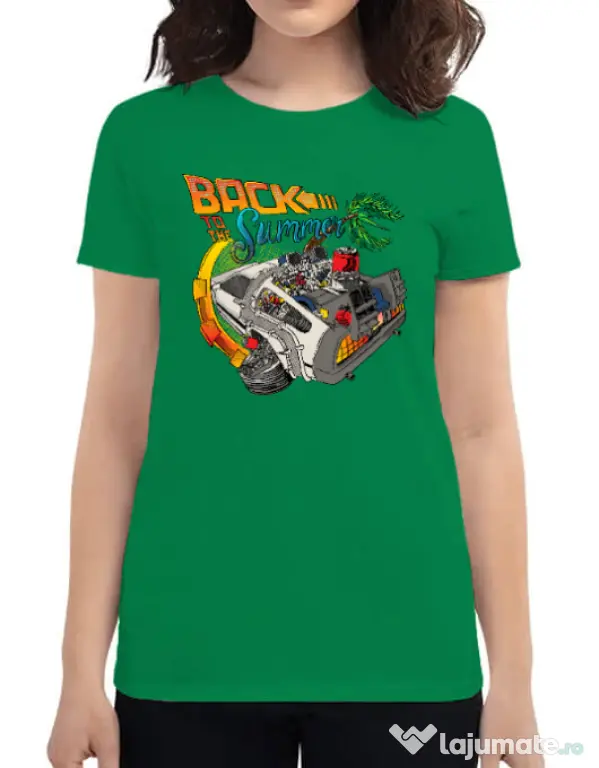 Tricou ADLER dama Back to summer Verde mediu