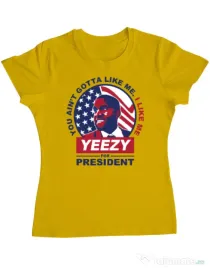 Tricou ADLER dama I like me Galben