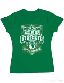 Tricou ADLER dama The pain you feel Verde mediu