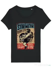 Tricou STANLEY STELLA dama Health and strength Negru