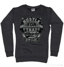 Bluza ADLER dama Hustle for that muscle Negru melanj