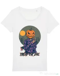 Tricou STANLEY STELLA dama Treat or die Alb