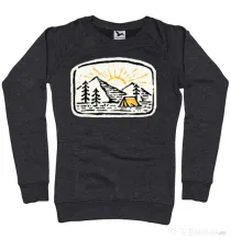 Bluza ADLER dama Hand drawn camp Negru melanj