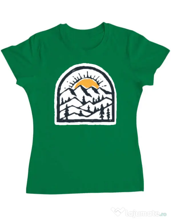 Tricou ADLER dama Mountain beauty Verde mediu