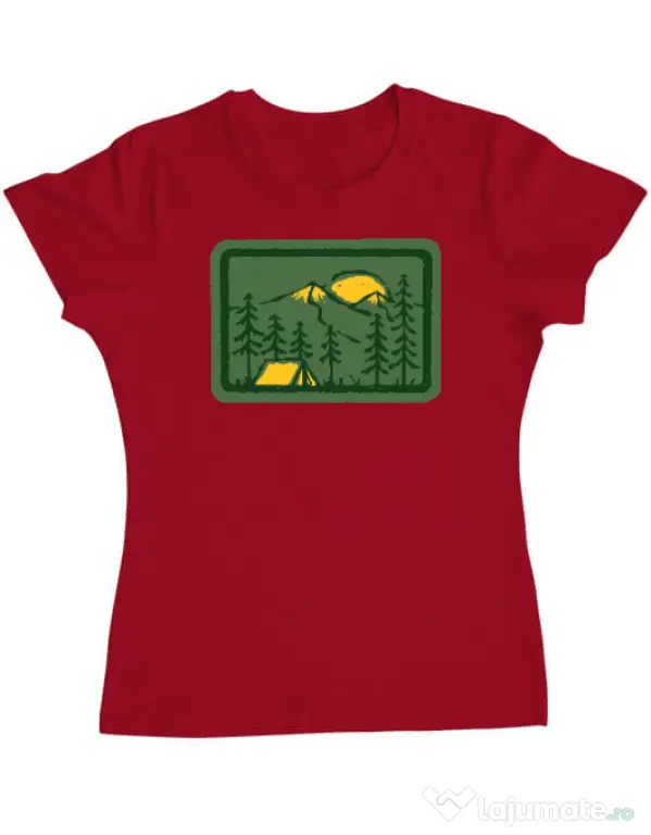 Tricou ADLER dama Camping 2 Rosu