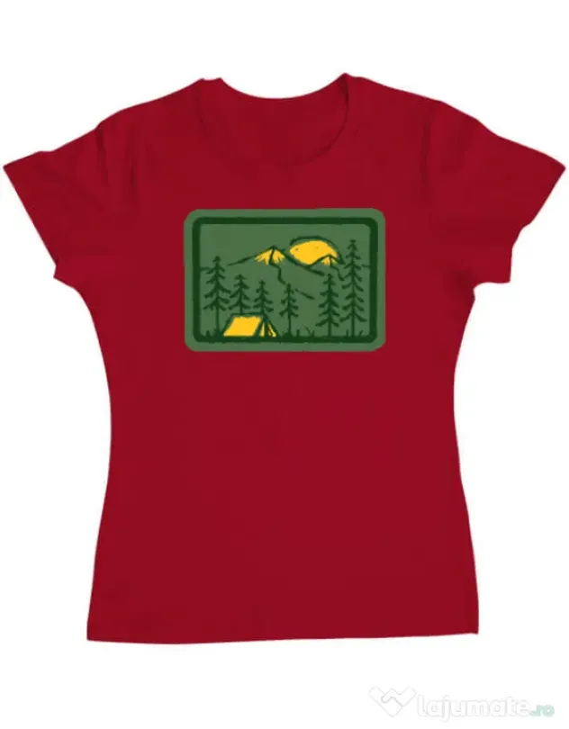 Tricou ADLER dama Camping 2 Rosu
