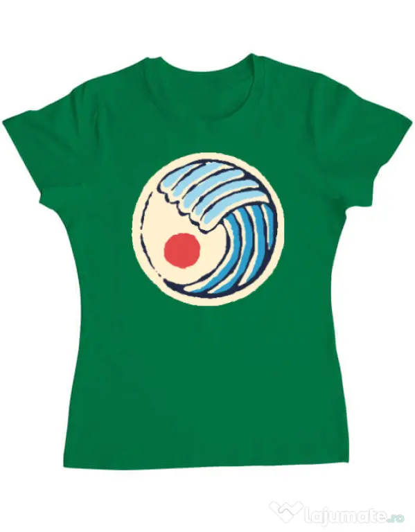 Tricou ADLER dama Great wave Verde mediu