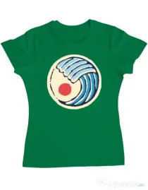 Tricou ADLER dama Great wave Verde mediu