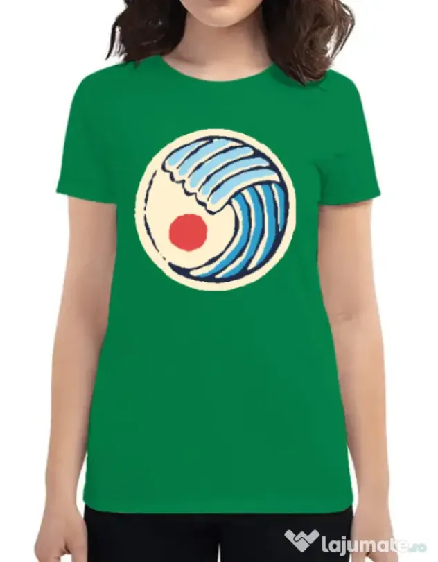 Tricou ADLER dama Great wave Verde mediu