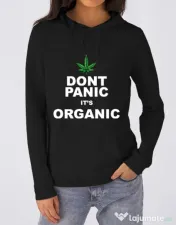 Hoodie dama cu gluga Organic Negru 