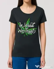 Tricou STANLEY STELLA dama In weed we trust Negru 