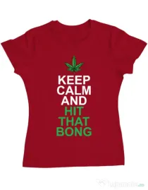Tricou ADLER dama Hit that bong Rosu