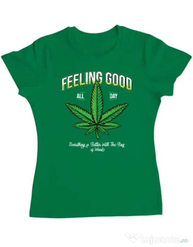 Tricou ADLER dama Good ganja Verde mediu