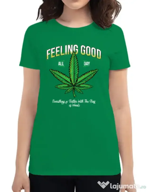Tricou ADLER dama Good ganja Verde mediu