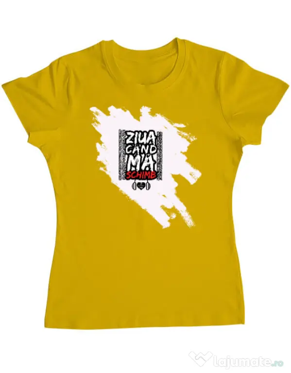 Tricou ADLER dama ZIUA CAND MA SCHIMB - Adi Morosanu Galben