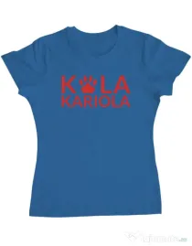 Tricou personalizat dama Logo Kola Rosu Albastru azuriu