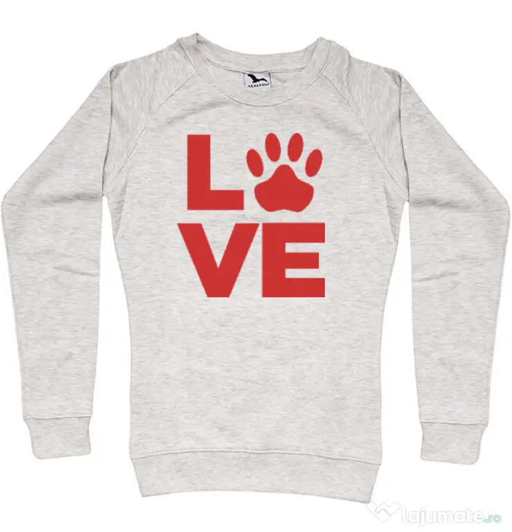 Bluza personalizata dama Love Kola Kariola Rosu Migdala melanj