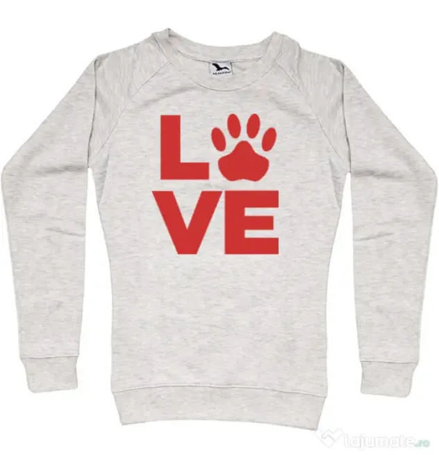 Bluza personalizata dama Love Kola Kariola Rosu Migdala melanj
