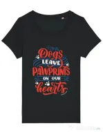 Tricou STANLEY STELLA dama Dogs leave pawprints Negru