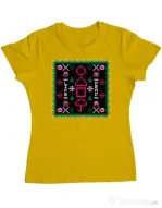 Tricou personalizat dama Childhood Pattern Galben