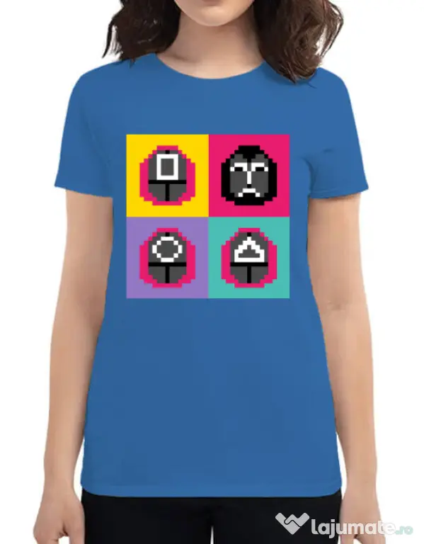 Tricou personalizat dama Four Guard Albastru azuriu