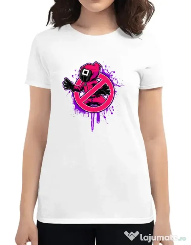 Tricou personalizat dama Squid Game 2 Alb