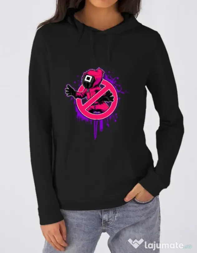 Hanorac dama cu gluga Squid Game 2 Negru