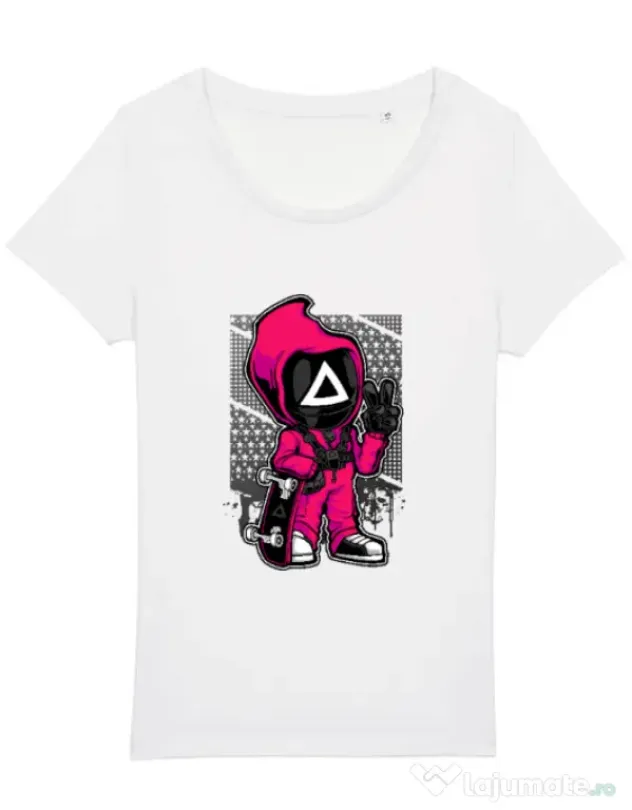 Tricou STANLEY STELLA dama Squid Game 4 Alb