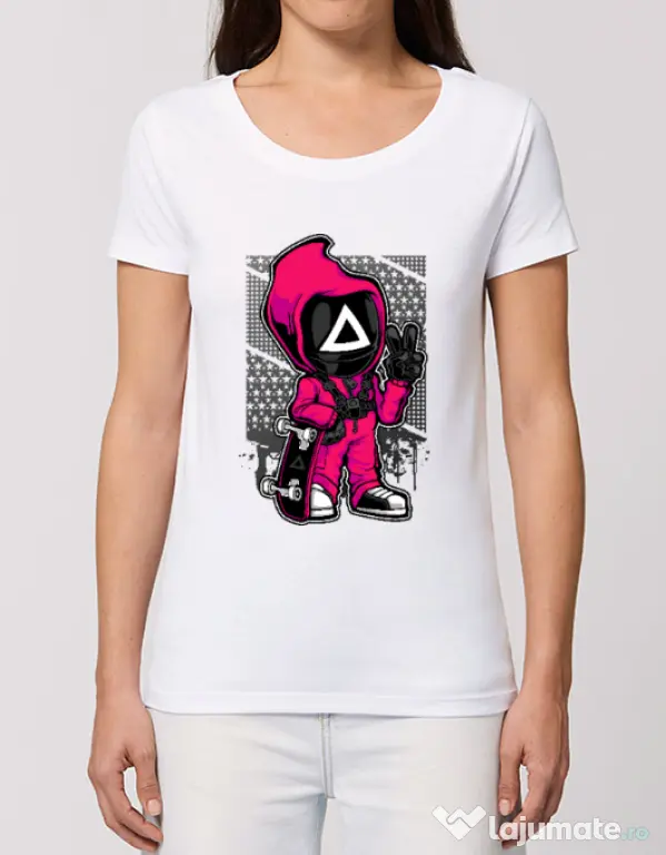 Tricou STANLEY STELLA dama Squid Game 4 Alb