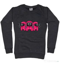 Bluza personalizata dama Squid Squad Negru melanj