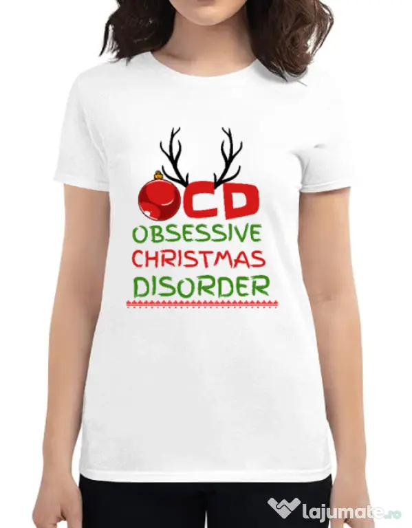 Tricou personalizat dama OCD Alb