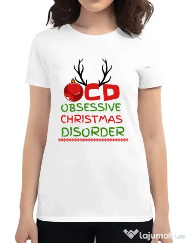 Tricou personalizat dama OCD Alb