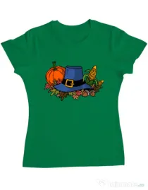 Tricou personalizat dama Thank Giving Verde mediu