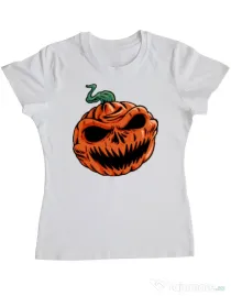 Tricou personalizat dama Pumpkin Alb