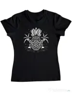 Tricou personalizat dama Pineapple Summer Negru