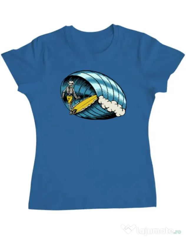 Tricou personalizat dama Surf Nose Albastru azuriu