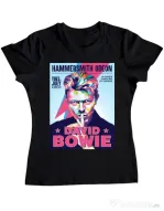 Tricou personalizat dama David Bowie Negru