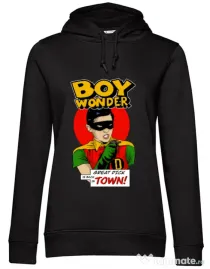 Hanorac dama cu gluga Boy Wonder Negru