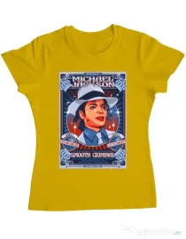 Tricou personalizat dama Michael Jackson Galben